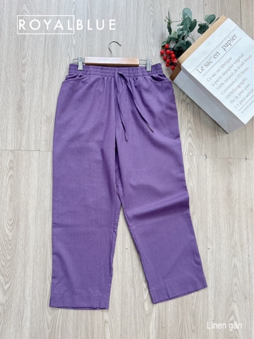 Quần baggy linen phong cách, cự dễ thương, tím cẩm