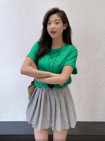 Áo thun cotton 4 chiều, xanh lá