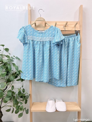 Lửng tay con phối ren xanh hoa