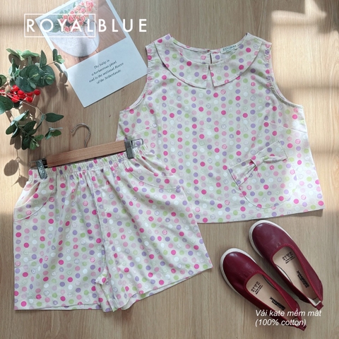 Đùi kate cổ bèo xinh yêu, bi sắc màu