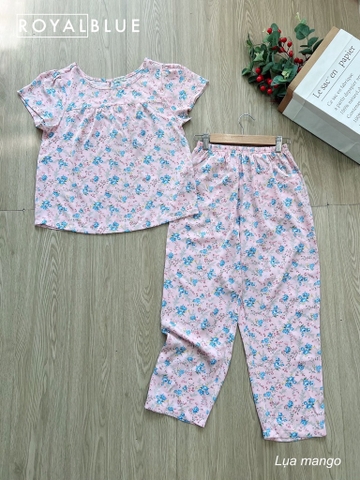 Bộ ngố tay con mango hồng hoa xanh