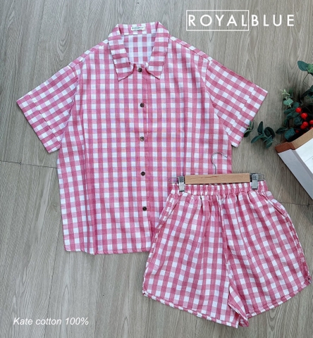 Bộ đùi kate karo đỏ xinh,oversize