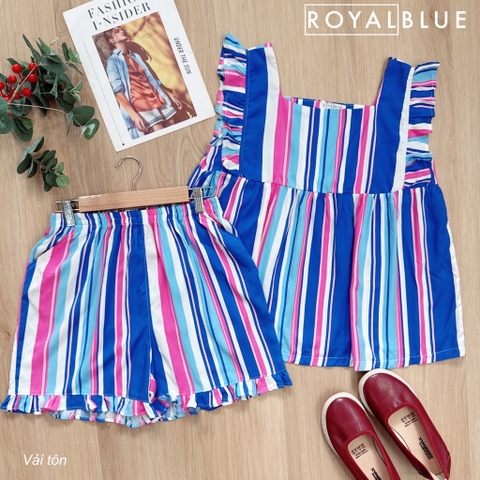 Đùi cổ vuông tay cánh tiên tôn, sọc sắc màu