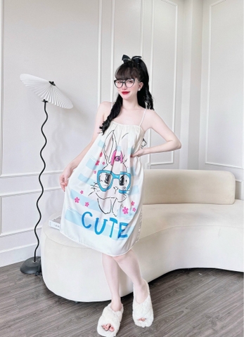 Đầm dây latin 3D mèo đeo kính