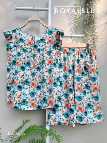 Lửng cánh tiên mango, hoa xanh cam