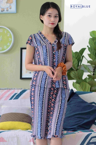 Lửng cổ tim thổ cẩm xanh