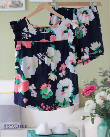 Royal Blue Shop, đồ bộ mặc nhà dễ thương. chất vải tôn lanh