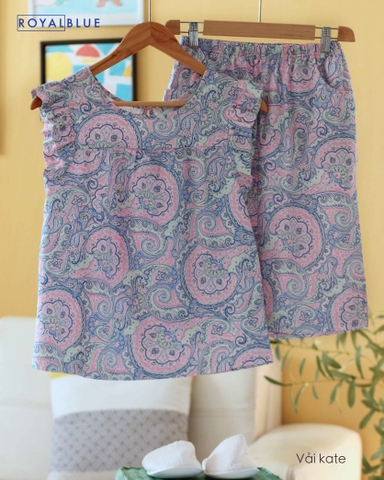 Lửng cánh tiên xanh hoạ tiết