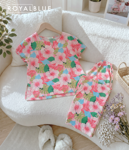 Set linen cổ xẻ mặc nhà, sắc màu