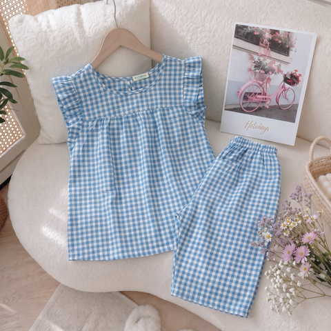 Lửng cánh tiên coton, karo xanh trời