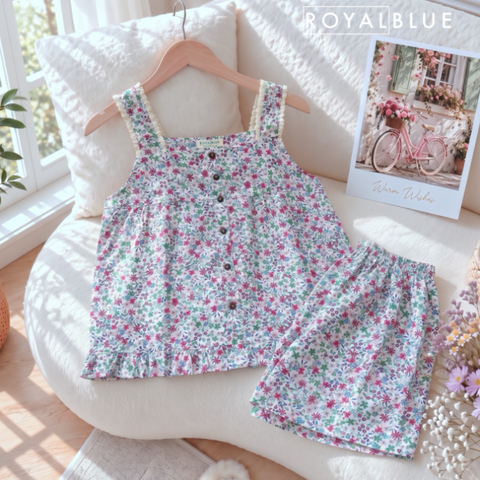 Đùi dây bản ren cotton, tím nhí