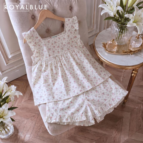 Đùi cổ vuông cotton, kem nhí