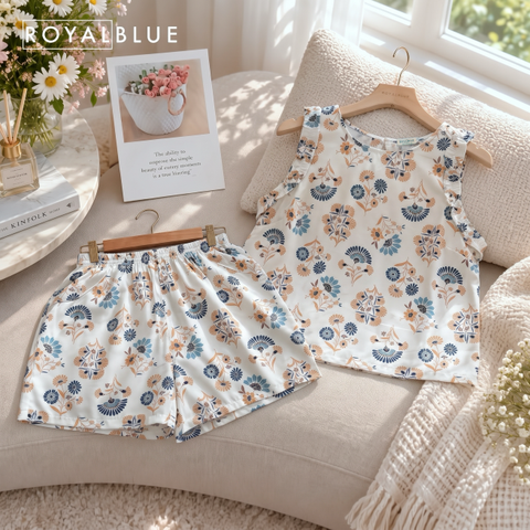 Đùi sát tay nẹp cotton, hoa trắng