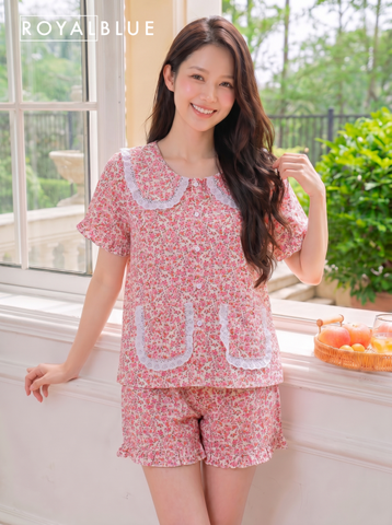 Đùi bèo cổ viền ren xinh xắn, hồng nhí