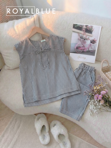 Ngố sát tay cotton nơ xinh, sọc đen