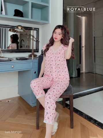 Bộ dài tim ren mango, hồng nhí đỏ