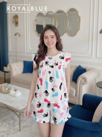 Đùi tay phồng cotton  xinh, kem bàn tay