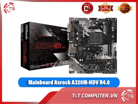 Mainboard ASROCK A320M-HDV R4.0 (AMD A320M, Socket AM4,,m-ATX, 2 khe RAM DDR4)
