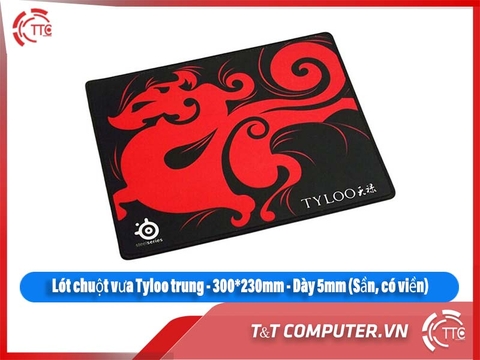 Lót chuột vừa Tyloo trung - 300*230mm - Dày 5mm ( Sần, có viền )