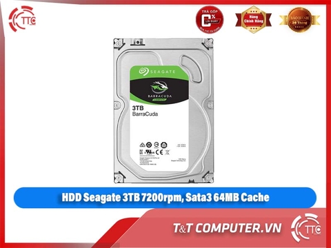 HDD Seagate 3TB 7200rpm, Sata3 64MB Cache