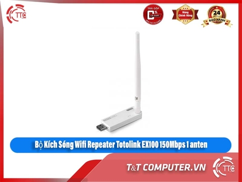 Bộ Kích Sóng Wifi Repeater Totolink EX100 150Mbps 1 anten