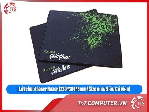 Lót chuột laser Razer (230*300*5mm/ Size vừa/ Sần/ Có viền)