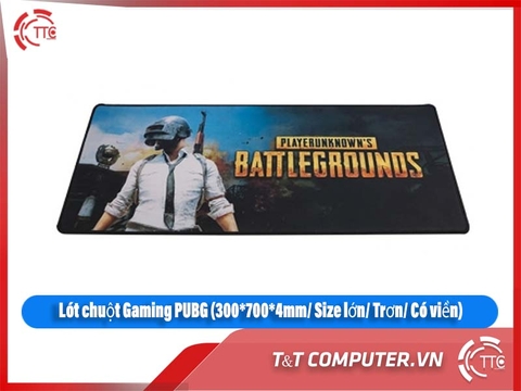 Lót chuột Gaming PUBG (300*700*3mm/ Size lớn/ Trơn/ Có viền)