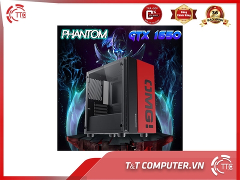 PC TNT - Cấu Hình Phantom GTX 1650: H310, i3 9100F, GTX 1650 4G, Ram 16G, SSD 240G, PSU 550W