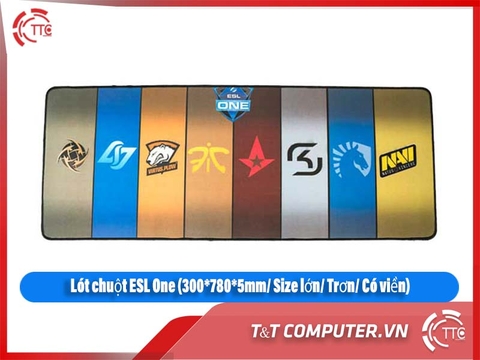 Lót chuột ESL One (300*780*5mm/ Size lớn/ Trơn/ Có viền)
