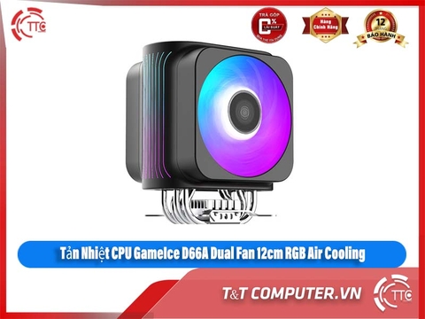 Tản Nhiệt CPU GameIce D66A Dual Fan 12cm RGB Air Cooling