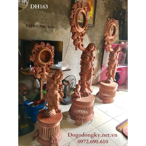 Nơi Bán Đồng Hồ Thiên Thấn Kiểu Pháp Gỗ Hương DH163