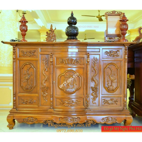 TỦ THỜ GỖ MÍT Chạm Rồng Dogonoithatdongky.com TT50