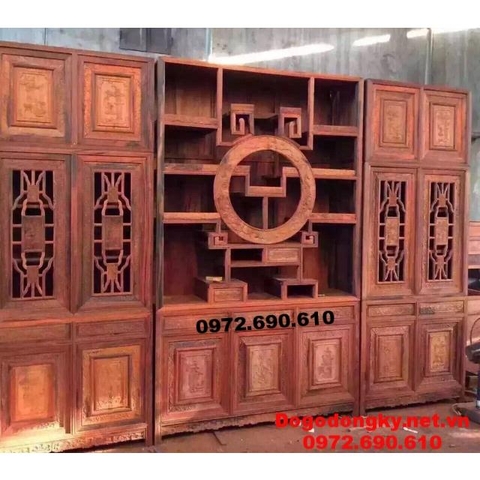 Giá bày đồ tứ diện ,Bình phong, vách ngăn phòng khách BP09