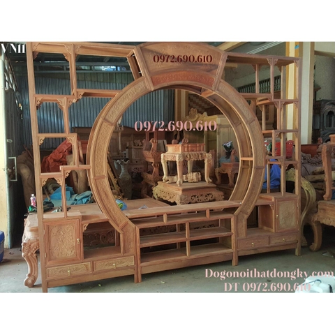 Kệ Tủ Bày Đồ, Mẫu Vách Ngăn Phòng Khách Đẹp VN11