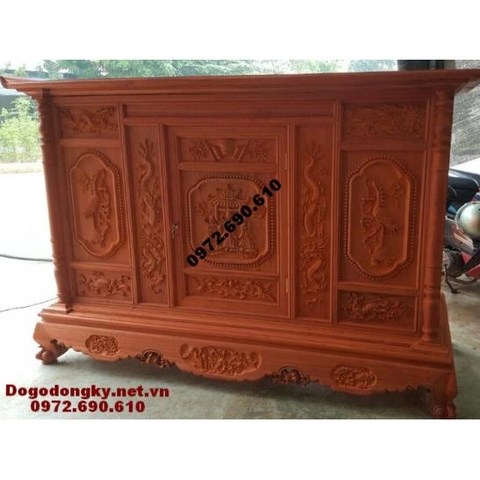 Tủ thờ đẹp, Tủ thờ thước lỗ ban gỗ hương TT42
