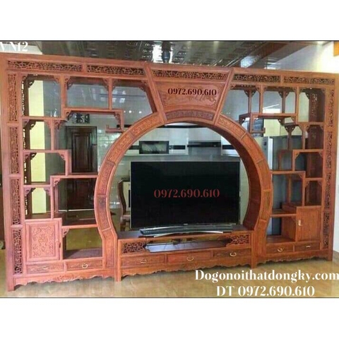 Kệ Giá Bày Đồ, Mẫu Bình Phong Ngăn Phòng Khách Đẹp VN12