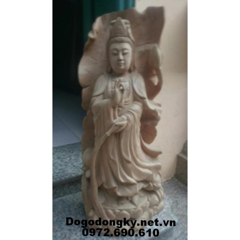 Tượng Phật Bà Quan Âm Bồ Tát Gỗ Ngọc Am FB01