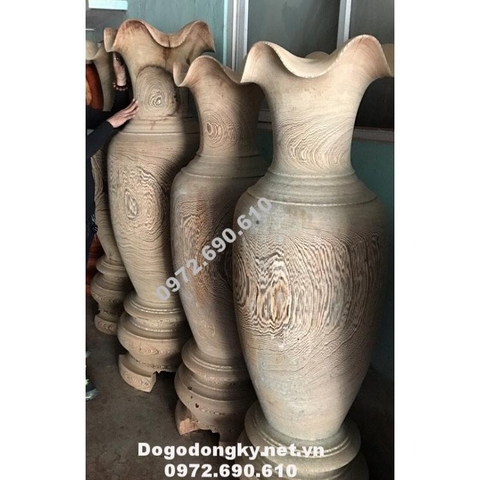 Mẫu Lộc Bình Đẹp, Lộc Bình Gỗ Mun Cao 1.67m LB59