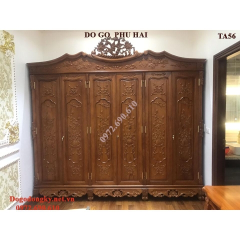 Tủ Để Quần Áo 6 Cánh Cho Phòng Ngủ Vip Siêu Đẹp TA56