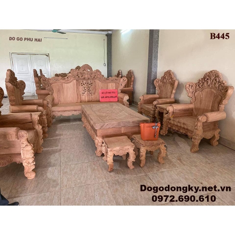 Bộ Bàn Ghế Hoàng Gia Chính Hiệu Đồ Gỗ Đồng Kỵ Phú Hải B445