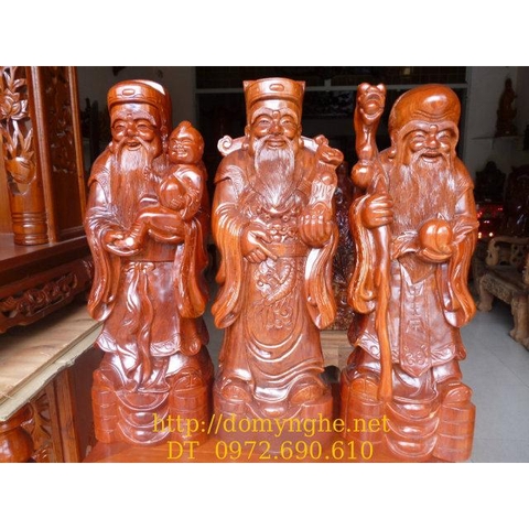 Bộ tam đa Phúc Lộc Thọ gỗ Hương dogodongky TĐ03