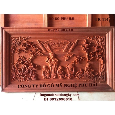 Tranh Gỗ Mừng Thọ - Tích Cổ Tặng Ông Bà, Cha Mẹ Ý Nghĩa TR114