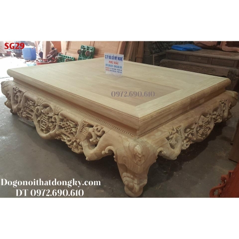 Nơi Bán Sập Gỗ Gụ, Sập 4 Thành Mẫu Ngũ Phúc SG29