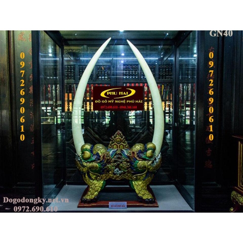 Ngắm Mẫu Giá Trưng Bày Ngà Voi Đời Vua Bảo Đại GN.40