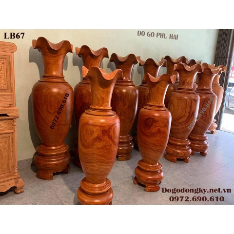 Nơi Sản Xuất Lộc Bình Gỗ Hương Đá – Lọ Lục Bình Gỗ Uy Tín Nhất LB67