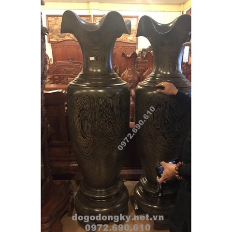 Lộc Bình Gỗ Mun Nguyên Khối Cao 1.78m Hàng Hiếm LB.57