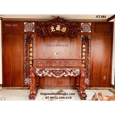 Bàn Thờ Nhị Cấp Kiểu Tứ Linh Chính Hiệu Cty Phú Hải ST181