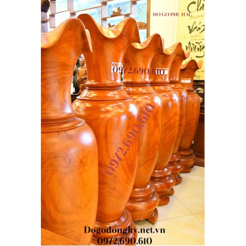 10 Mẫu LỘC BÌNH GỖ Nguyên Khối – Đồ Gỗ Phú Hải Sx LB62