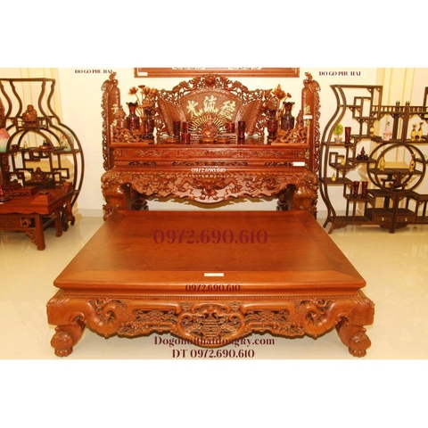 ►Bàn Thờ Gia Tiên Gỗ Gụ, Mít, Hương Chạm Tứ Linh ST159