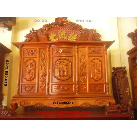 Tủ thờ đẹp kích thước lỗ ban 197cm TT23